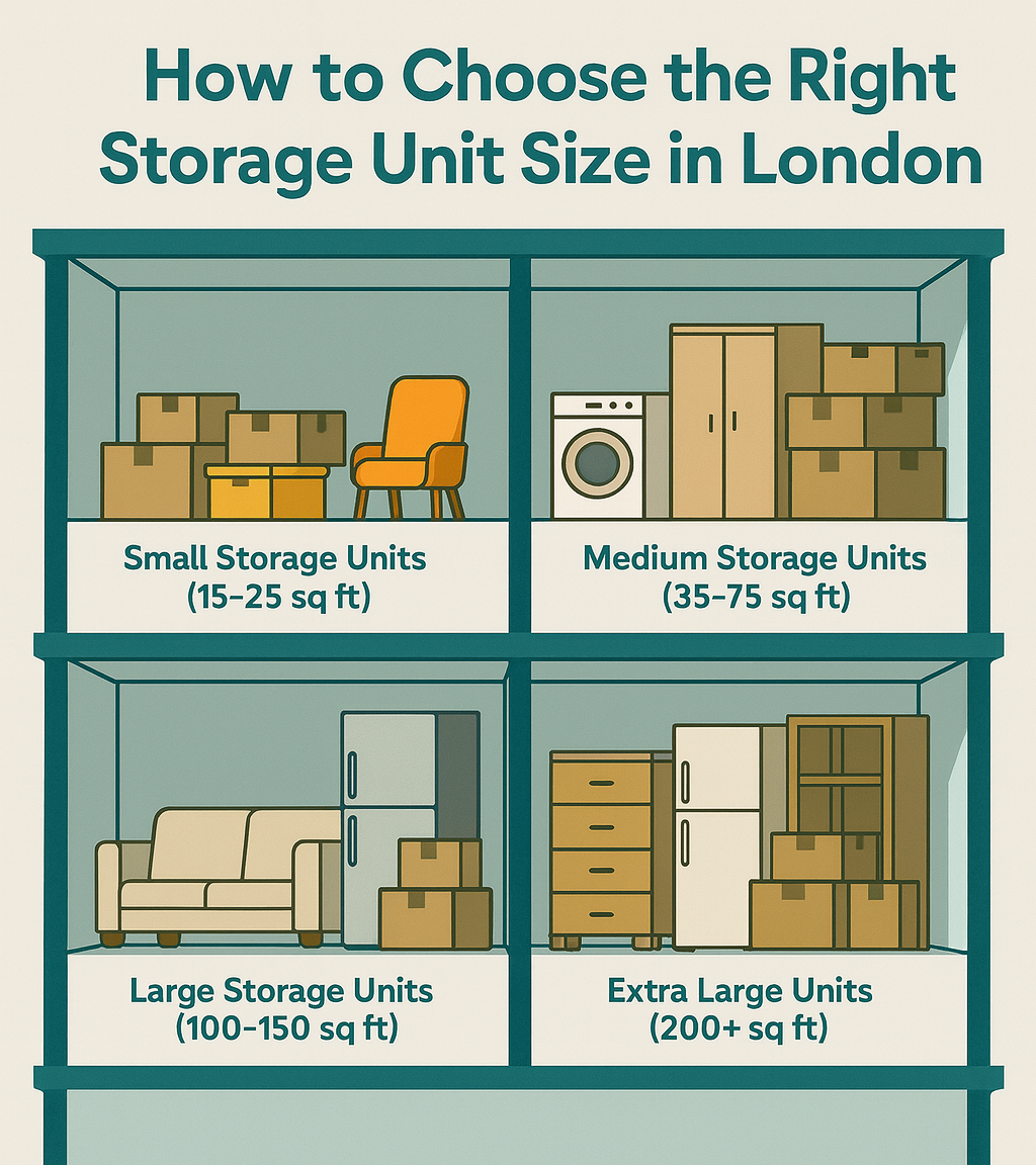 size guide for london self storage
